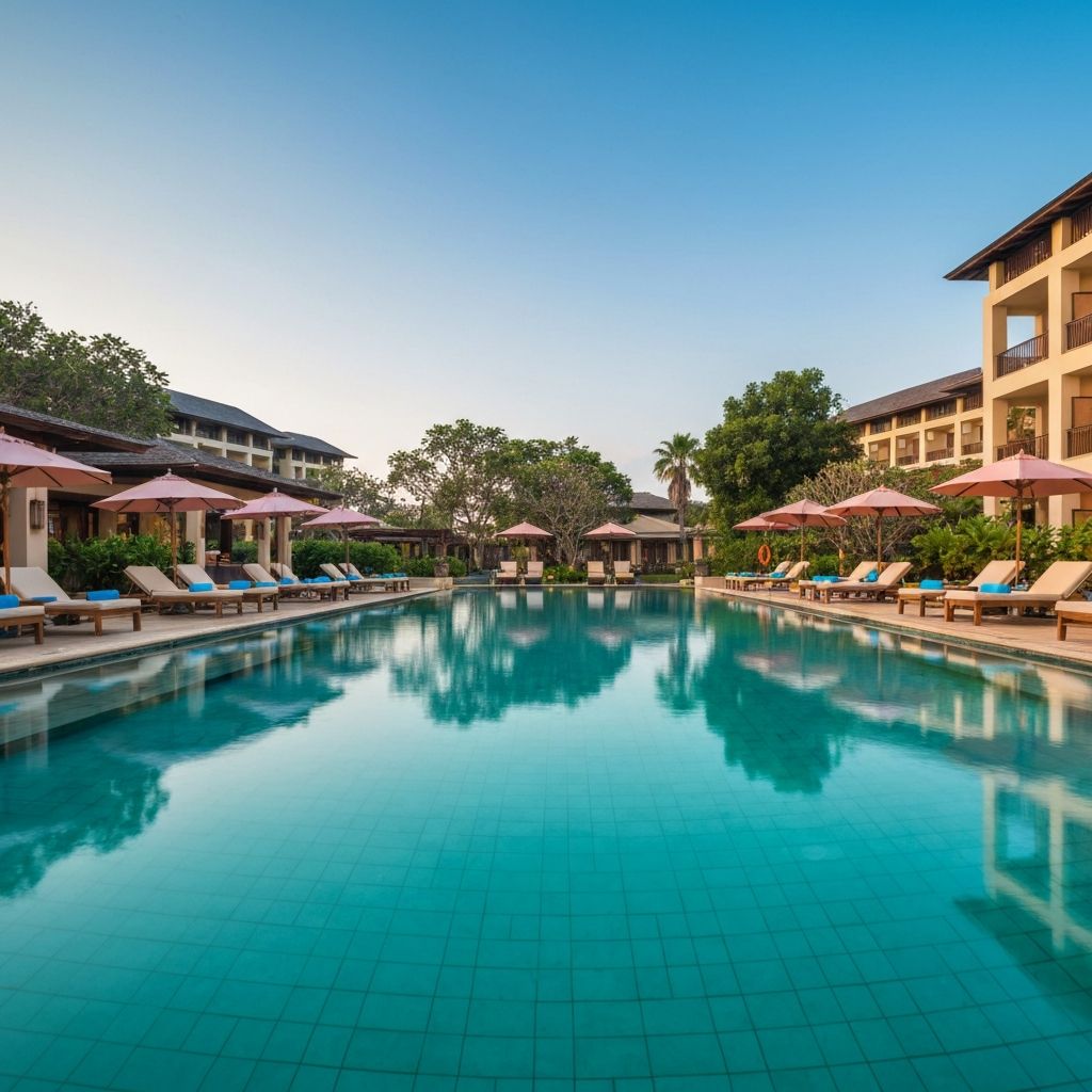 Luxury resort infinity pool